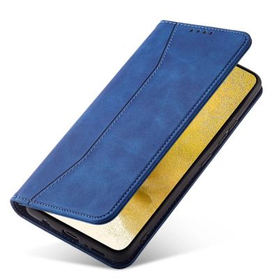 4. Magnet Fancy Case for Samsung Galaxy S23 Ultra Cover with Flip Wallet Stand Blue
