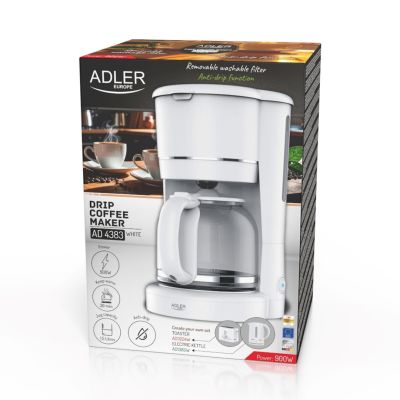 12. ADLER AD 4383w drip coffee maker white