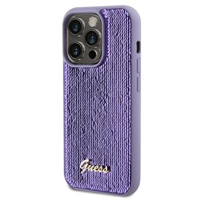 2. Guess Sequin Script Metal case for iPhone 13 Pro / 13 - purple