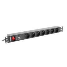 RACK strip Lanberg PDU-07E-0200-IEC-BK (7 x UTE; 10 A; 2m; black)