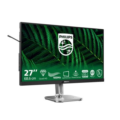 15. Monitor Philips 27B2G5601/00 27" IPS 16:9 60Hz 4ms 2560x1440 300cd/m2 HDMI:1 Silver