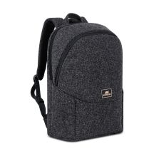 RIVACASE Anvik 15.6" laptop backpack, 15L, black, made of waterproof material, pockets for a 10.5" tablet, smartphone, documents, accessories, bottle