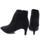 5. Women's insulated ankle boots with a low heel, suede, black, Sergio Leone BT-65