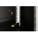 9. Unique 19" 16U wall-mounted network cabinet, 600x600, glass door, black, undivided, assembled, 100kg
