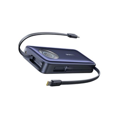 4. Baseus EnerCore CR11 20000mAh 100W Power Bank with Retractable USB-C Cable - Black