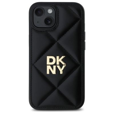 3. DKNY Quilted Stack Logo iPhone 14 Case - Black
