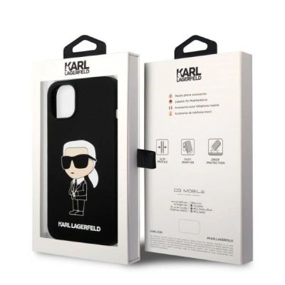 8. Karl Lagerfeld KLHMP14MSNIKBCK iPhone 14 Plus 6.7" hardcase black/black Silicone Ikonik Magsafe