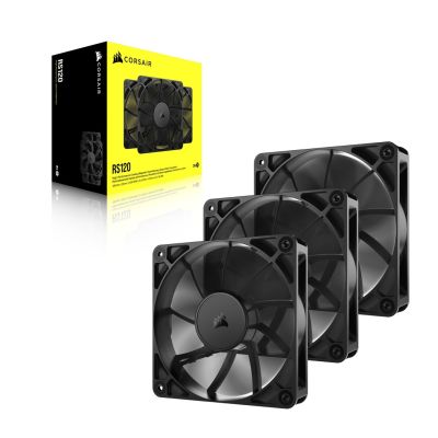 6. Corsair RS120 12 cm Fan, Black, 3-Pack