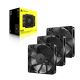 6. Corsair RS120 12 cm Fan, Black, 3-Pack
