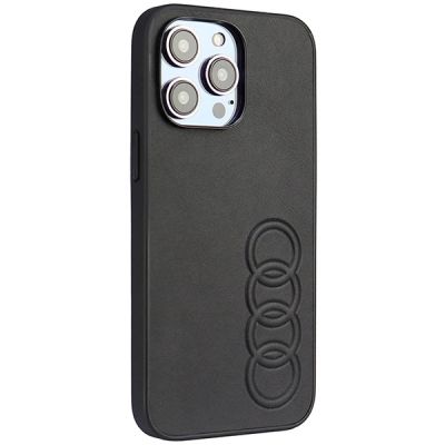 2. Audi Synthetic Leather iPhone 14 Pro Max 6.7" black/black hardcase AU-TPUPPCIP14PM-TT/D1-BK