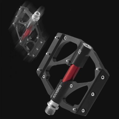 10. Rockbros 2020-12BBK Platform Aluminum Bicycle Pedals - Black