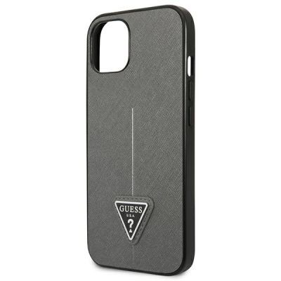 6. Guess SaffianoTriangle Logo case for iPhone 13 / 14 / 15 6.1" - silver
