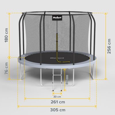 8. REBEL ACTIVE TRAMPOLINE PRO 10FT/305CM