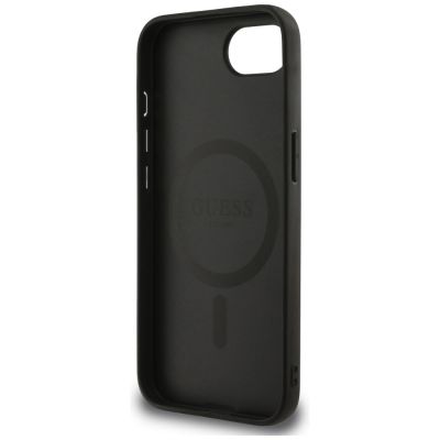 7. Guess Peony Script Logo MagSafe iPhone 16e Case Black