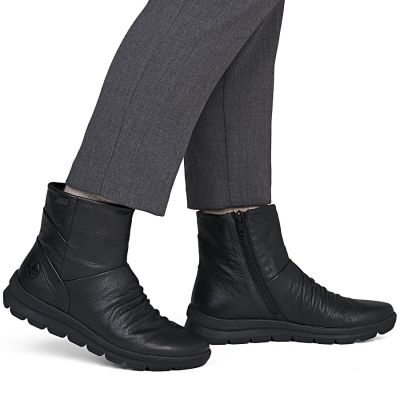 6. Rieker Z0066-00 Waterproof Insulated Leather Women's Boots, Black