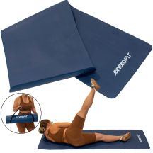 MATA FITNESS NBR ANTYPOŚLIZGOWA 183x60x1CM NIEBIESKA + POKROWIEC ENERO FIT