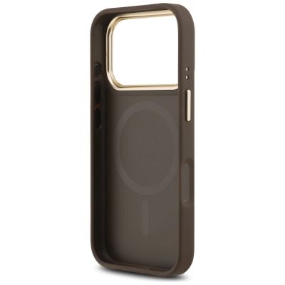 7. Guess 4G Stripe MagSafe case for iPhone 17 Pro - brown