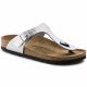11. Birkenstock Gizeh Birko-Flor women's flip-flops silver regular wide (0043851)