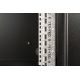 15. Unique 19" 12U wall-mounted network cabinet 600x450, glass door, black, undivided, assembled, 100kg