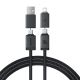 Baseus Versatile 60W USB-C to USB-C Cable with USB-A and Lightning Adapters, 1 m – Black