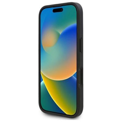 5. Karl Lagerfeld Cardslots Monogram iPhone 16 Case - Black