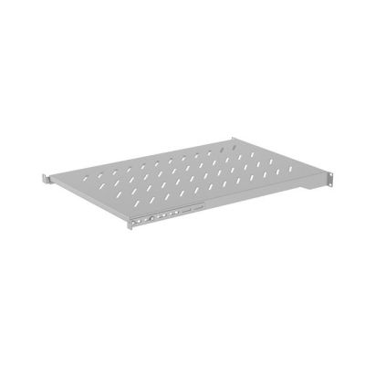 5. Lanberg shelf for 19" cabinets 1000mm gray (1U/483x700mm, load capacity up to 25kg, 4-point mounting)