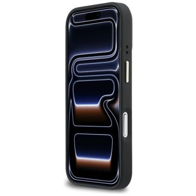 5. Karl Lagerfeld Croco KL Script Logo MagSafe Case for iPhone 17 Pro Max - Black