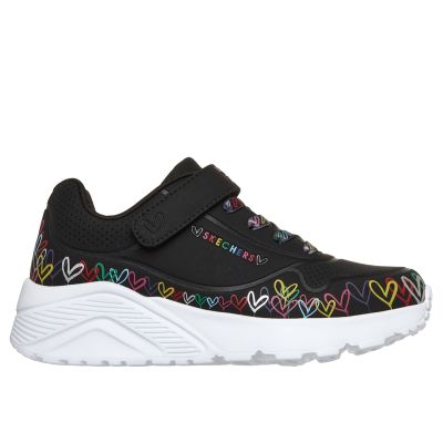 6. Skechers youth sneakers UNO LITE HEART CRAZE 314091L BKMT