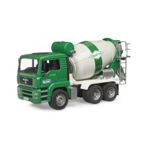 MAN TGA concrete mixer white and green BRUDER