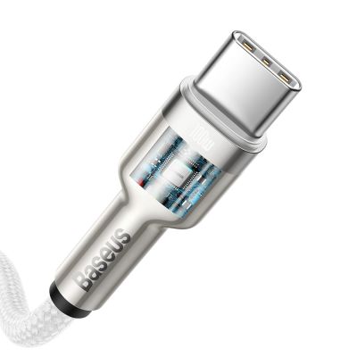 7. Baseus Cafule Metal 100W USB-C - USB-C Cable 2m - White