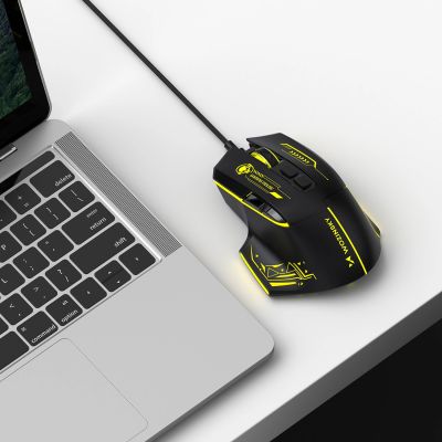 11. Wozinsky WMGK-1181W Wired Optical Gaming Mouse 7200 DPI with Backlight - Black and Yellow