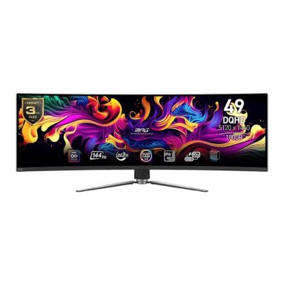 MSI MPG 491CQP QD-OLED Computer Monitor 124.5 cm (49") 5120 x 1440 px Dual WQHD Black