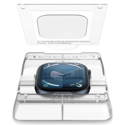 3. Spigen Elite Shield ”EZ FIT” Hybrid Glass 2-PACK for Apple Watch 10 (42MM) - Clear