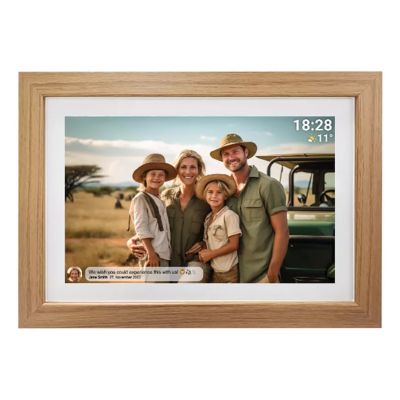 6. Denver photo frame with FRAMEO 10.1" 16GB light wood