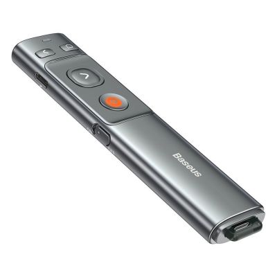7. Baseus Orange Dot Wireless Presentation Laser Pointer - Gray (with battery)