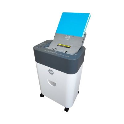 6. HP ONESHRED Auto 100CC Paper Shredder, White and Gray