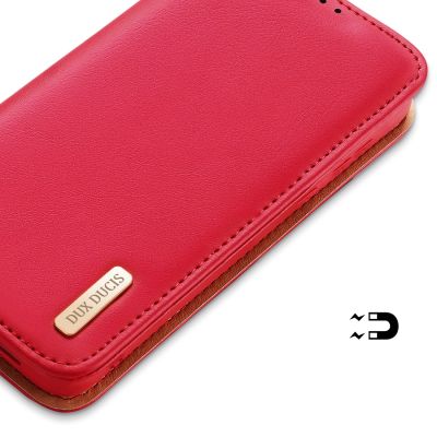 6. Dux Ducis Hivo case Samsung Galaxy S23+ flip cover wallet stand RFID blocking red