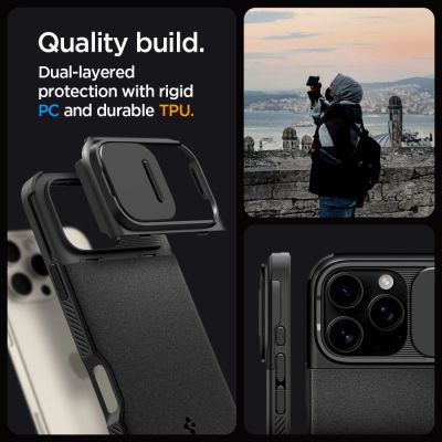 11. Spigen Optik Armor Mag Case with MagSafe for iPhone 16 Pro Max - Black