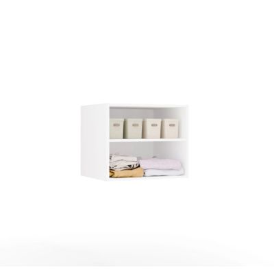 9. OPENO Modular Wardrobe SET 260/250 WHITE with Drawers, Rails and Shelves – Large, for the Bedroom