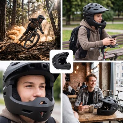 22. Meteor Hydra S full-face bicycle helmet 51-55 cm black