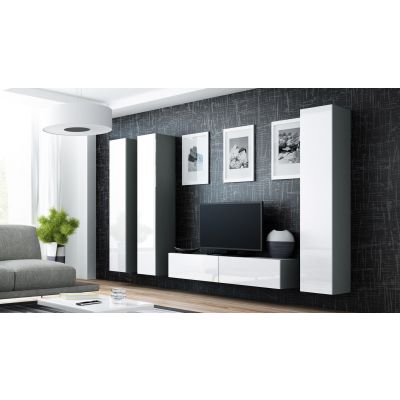 5. VIGO full display cabinet '180' 180/40/30 gray/white
