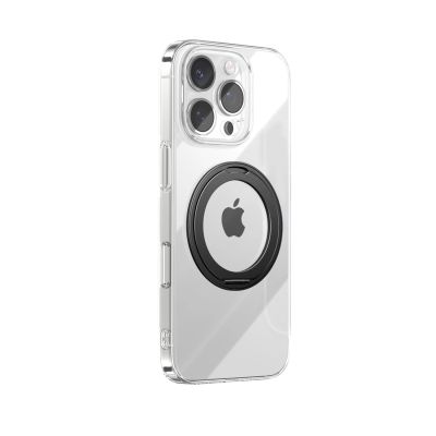 Joyroom JR-16JL6 iPhone 16 Pro Max Ultra-Thin MagSafe Compatible Case with 360° Ring Stand - Black