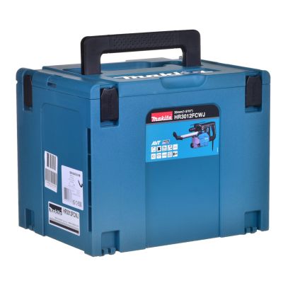 11. MAKITA HR3012FCWJ SDS-Plus 3.9J 1050W AVT MAKPAC Rotary Hammer + DX11 Dust Collector Black, Blue