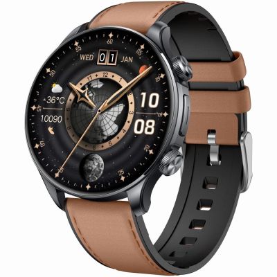 4. Smartwatch Gravity Black 2 Straps GT35-1