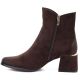 3. Women's high-heeled suede ankle boots in chocolate Potocki SZ12875