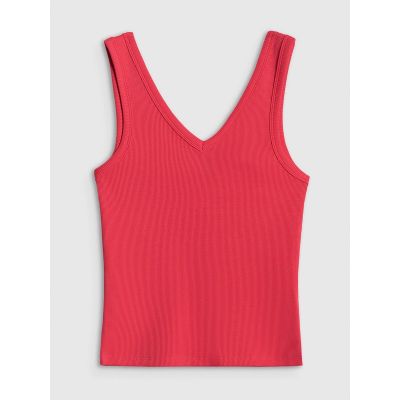 5. Women's slim ribbed knit top 4F 4FRSS26TSLEF337-62S