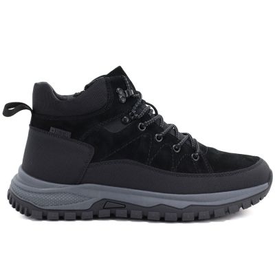 2. Men's leather insulated boots, black, Big Star UU174246