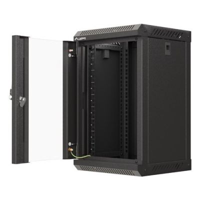 5. Lanberg WF11-3309-10B 9U Wall-Mounted Cabinet, Black