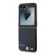 6. BMW Carbon Blue Line Case for Samsung Galaxy Z Flip 6 - Black