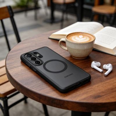 4. Tech-Protect MagPeak MagSafe Case for Samsung Galaxy S26 Ultra - Black